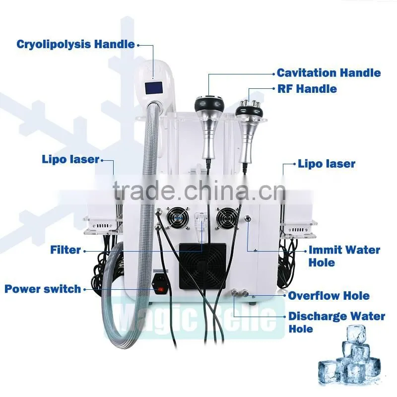 Micro machine 4 function Weight Loss cavitation/RF/lipolaser/cryolipolysis machine