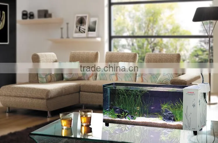 Fashion new arrive crystal aquarium tank fish with LED light of mini size