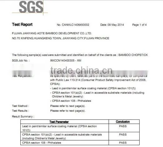 Disposable chopsticks sets of environmental protection