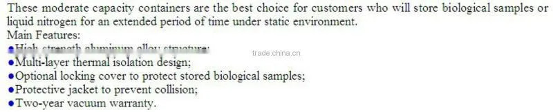 YDS-10A Liquid nitrogen container store biological samples