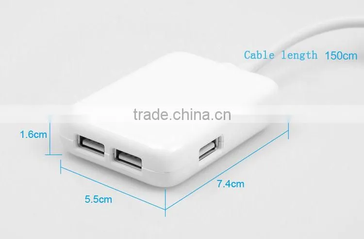 4 Ports Portable Mobile Phone USB Plug Travel Power Charger