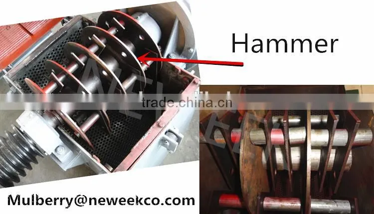 Neweek small 9FQ hammer mill for animal poultry feed grinder