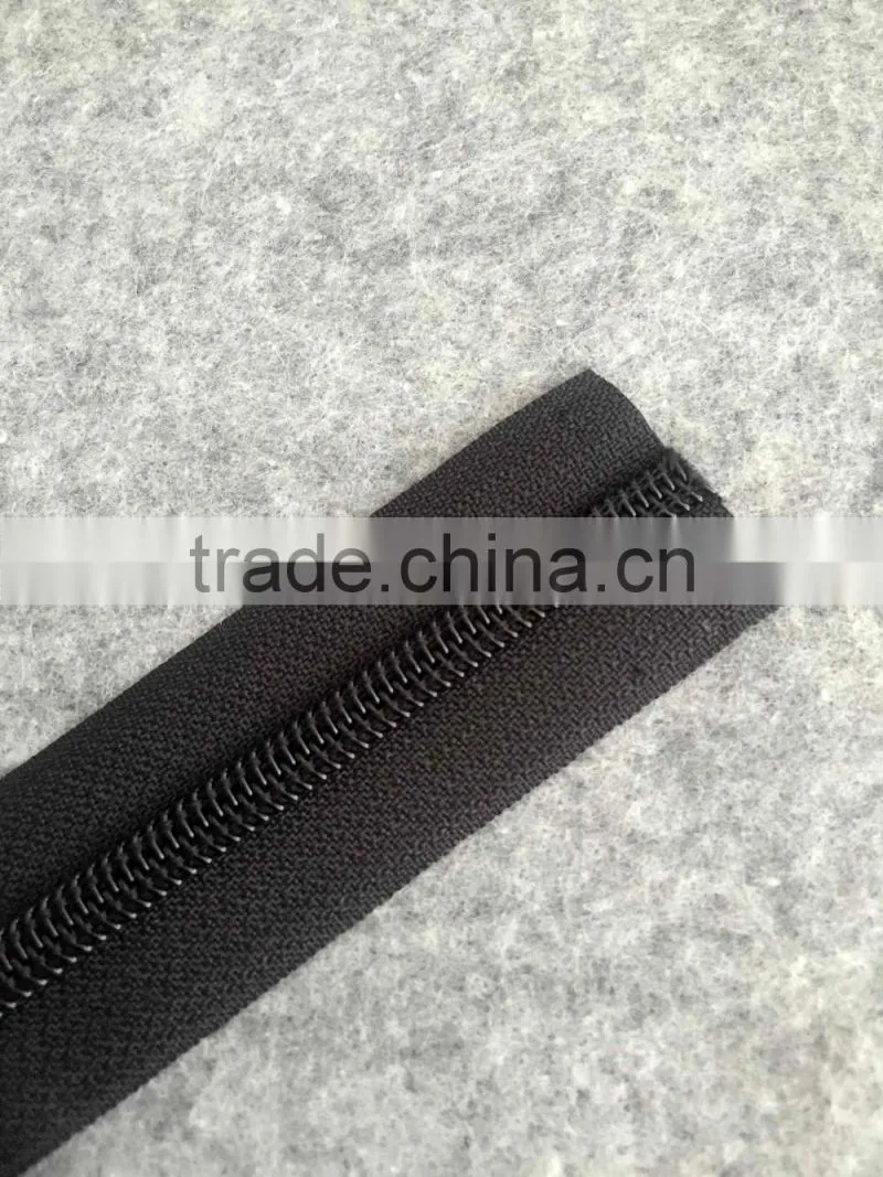 Customized 5# water proof nylon zipper dull finishing --- Chinese coating film