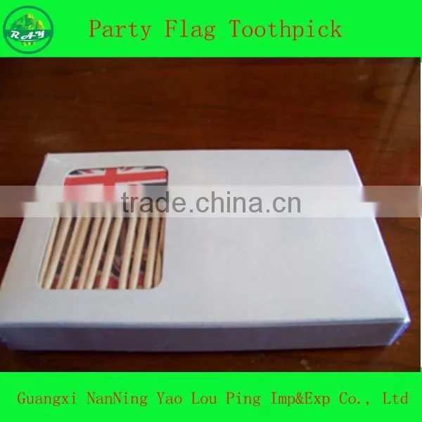 Mint toothpick in paper box wooden mint flavor toothpick