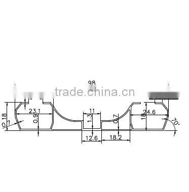 OEM aluminium double sliding curtain rail double slide curtain track
