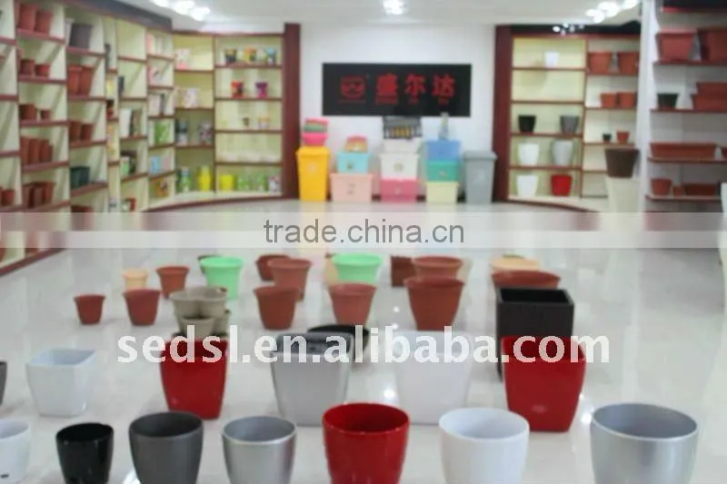 colorful plastic bucket & furniture garden nursery