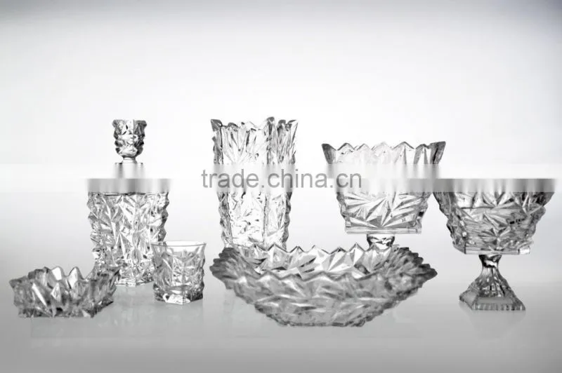 wholesale ice texture square thick bottle drinking glass tumblers