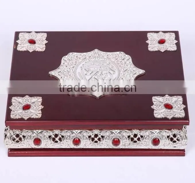 metal and wood muslim bible box , Quran box
