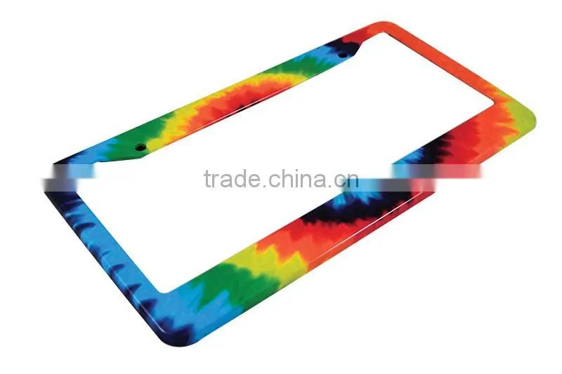 Custom Logo Engrave Black USA License Plate Frame
