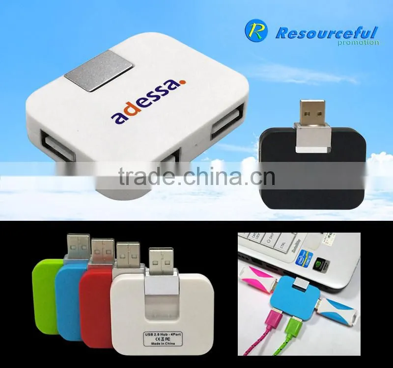 Hottest square shape cute 4 port usb hub