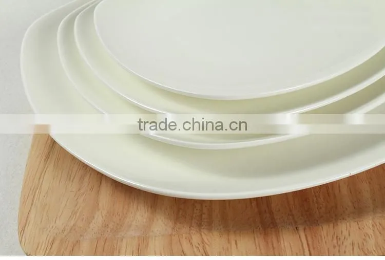 Haonai hot sale product high quality square shape ceramic plates dishes