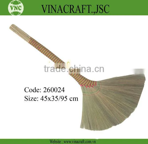 Long grass sweeping broom
