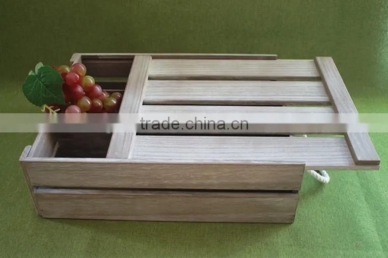 2016 Unfinished wooden wine box wine glass packing box wooden wine boxes for sale