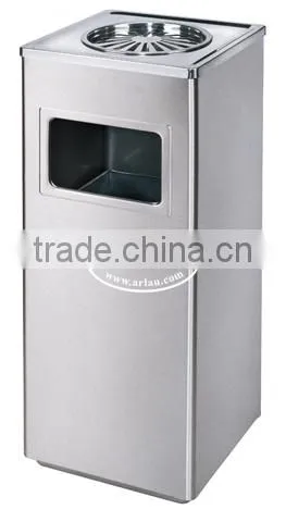 Arlau Outdoor 2 Compartment Garbage Bin,Recycled Dustbin,Street Garbage Bin For Sale