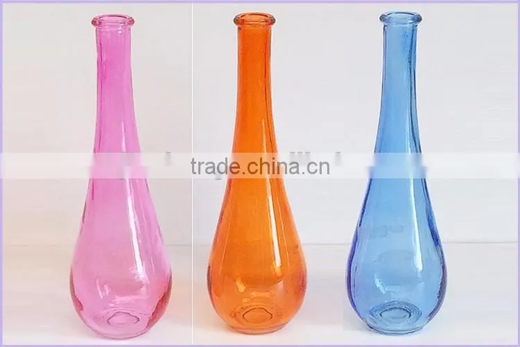 frosted colored glass material home goods decorative vase