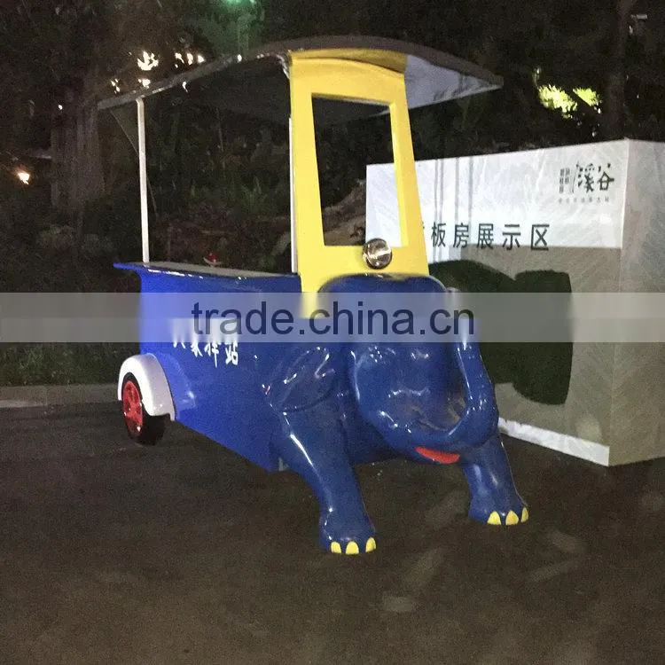 Fiberglass elephant kiosk