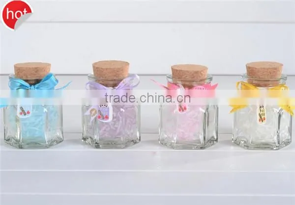 glass bottle with cork rectangular shape