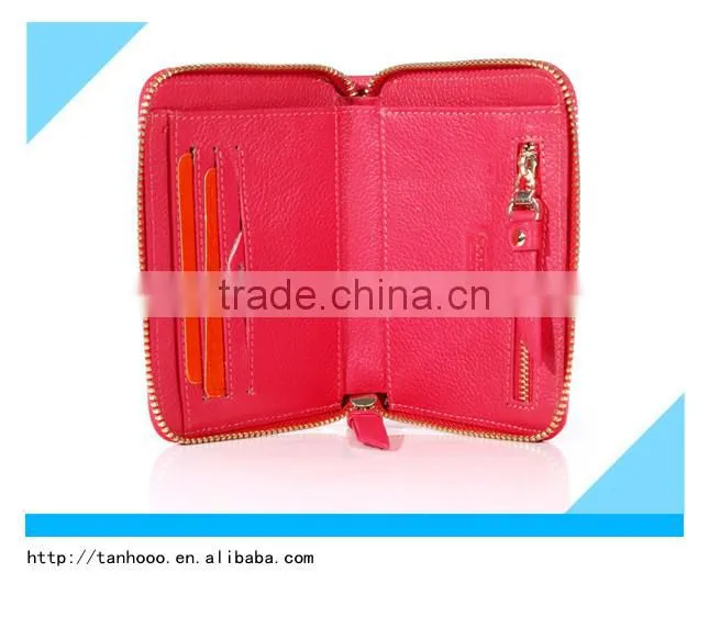 hot selling lady wallet italian stylish trifold pu leather lady wallet