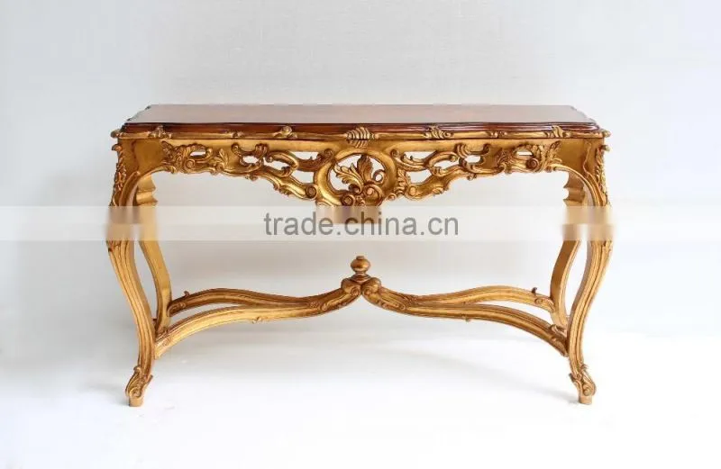 Victorian Reproduction Furniture Sets Console Table With Wall Mirror For Living Room Display