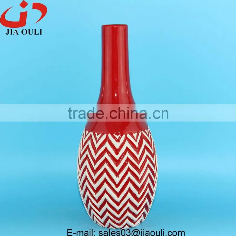 BSCI Audit Factory Marble color Ceramic Vase for home decor