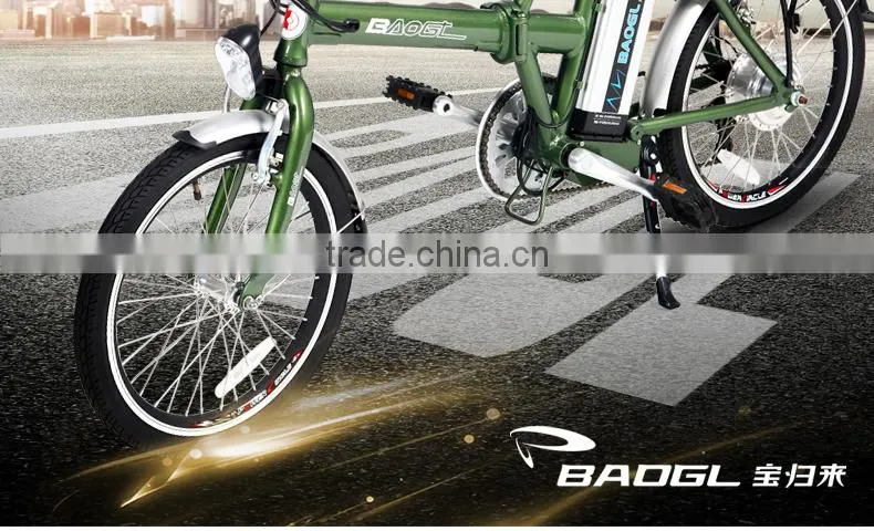 20 inch aluminum frame fast lithium battery powered electric folding bike