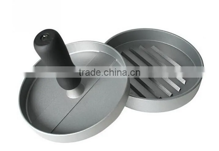 1 section cast aluminum TPR handle mini hamburger patty maker
