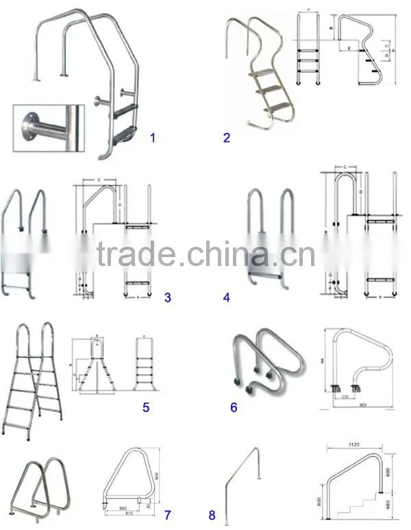 Factory low price thailand swimming pool with swimming pool equipment