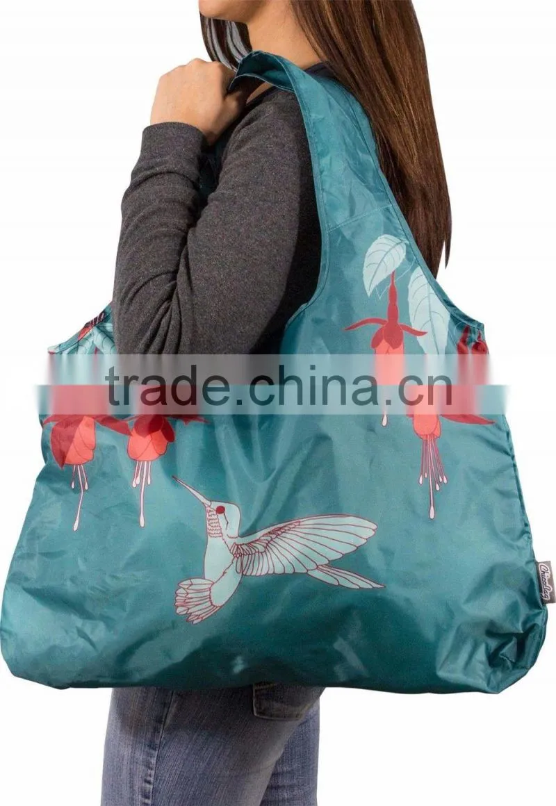 Promotional Foldable Shopping shoulder Reusable Recycle supermarket bags
