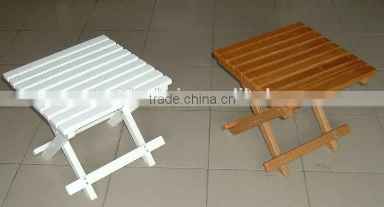 Outdoor furniture wooden beach table and chair