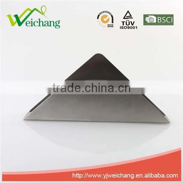 WCA162 Modern Stainless Steel Cut-Out Cutlery Design Refillable Tabletop Paper Napkin Holder