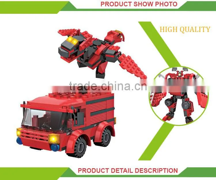 3 in 1 Hot sale child play diy building blocks wholesale toy robot
