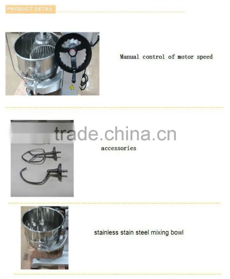 Bakery Food Stainless Steel Large 20 litre Cake Mixer Price