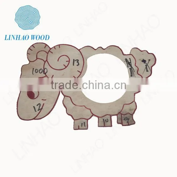 sheep design wooden photo frame