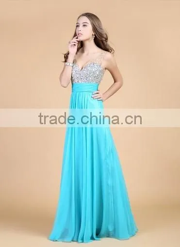 2015 beaded ruffled prom designer evening dress online