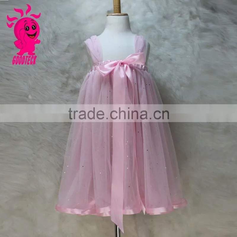 2015 Wholesale New Design Pink Sequins Girls Party Dress Evening Dresss Fashion Kids Party Wear Girl Dress