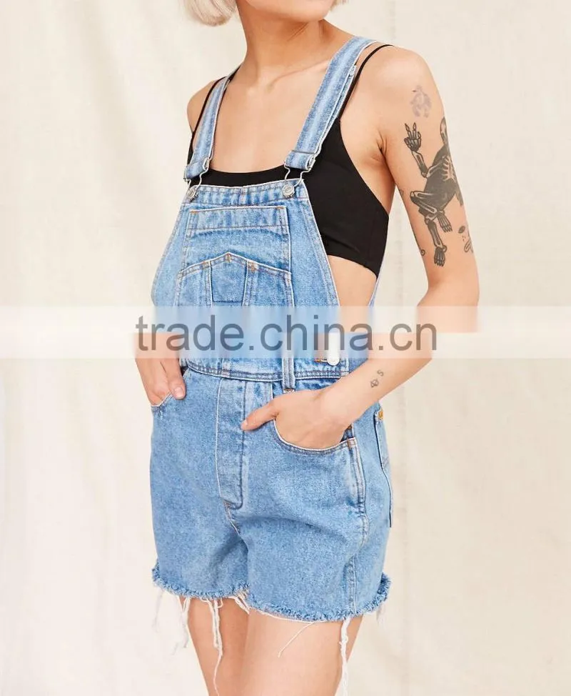 Ladies new model summer jumpsuit top design jeans pants for women