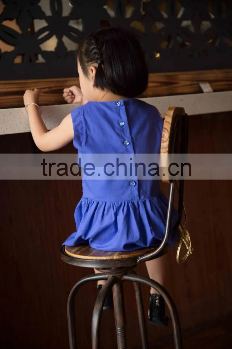 COOL KID ZONE 2016 sleeveless modern cotton linen breathable children summer girls linen dress