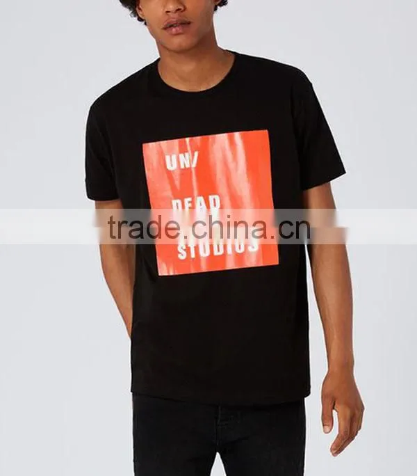 China Supplier Men Cotton Front Screen Printing/Plastic Printing T Shirts
