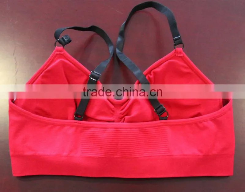 fashion yoga sports seamless tube bra