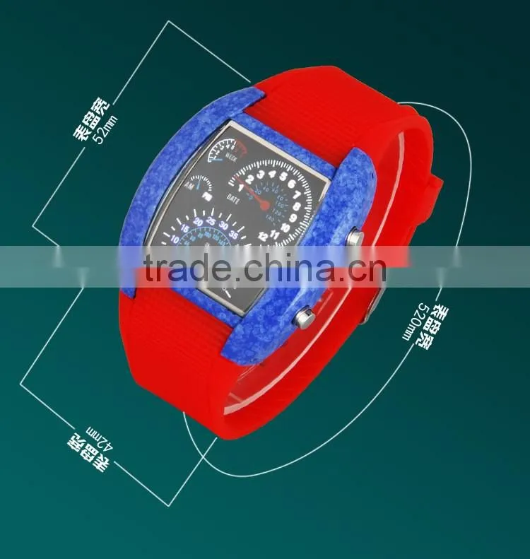 Wholesale OEM colorful Waterproof LED Watches Men Sport Watch with factory price