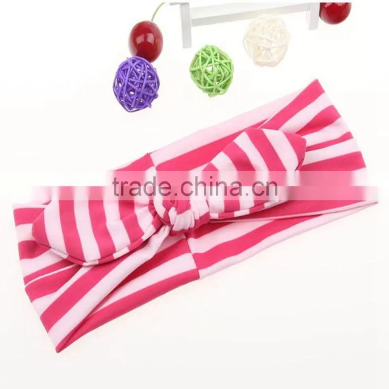 2015 Newest Cotton Baby Knot Headband,Stripe cotton headbands
