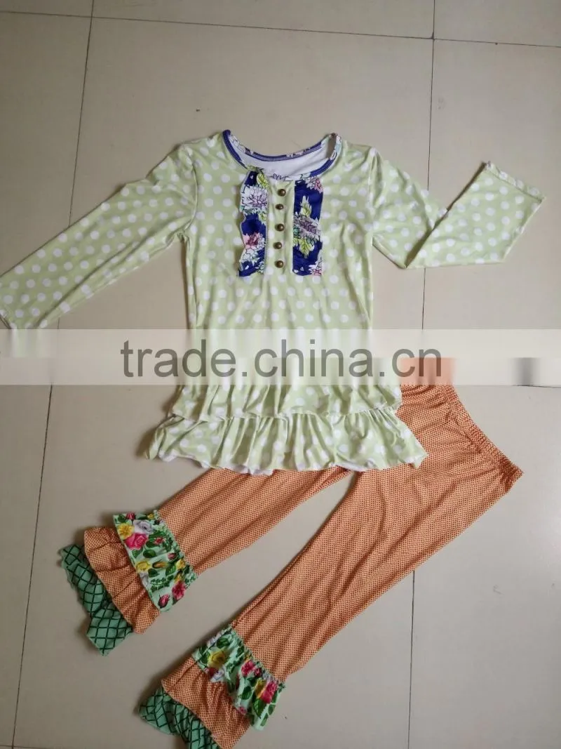 wholesale children's boutique clothing best selling products 2017 in usa rural style girl long sleeve suit