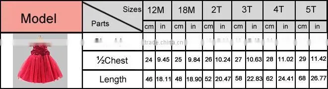 Newest Girl Party Dress Red flower Fashion Kid Dresses Children New Year Hot Sale GD31025-3