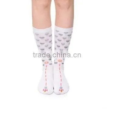 3d sublimation /Digital printed custom design tube Star socks factory