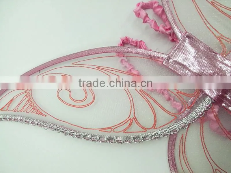 Hot sales 2014 net yarn material embroidered wholesale fairy angel wings for sale