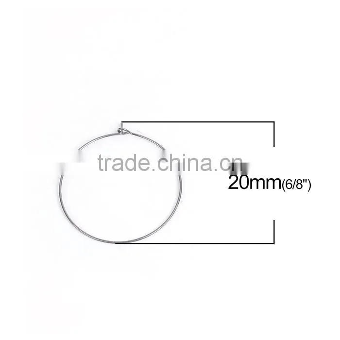 Custom Bar Accessories Round Silver Tone Stainless Steel Wine Glass Charms