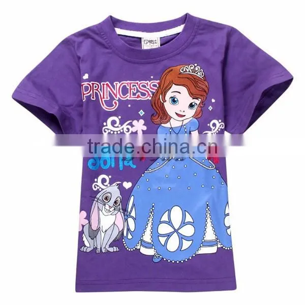 Wholesale Cartoon T-Shirts, Princess Sofia T-Shirt for girls, Cotton T-Shirts cheap price