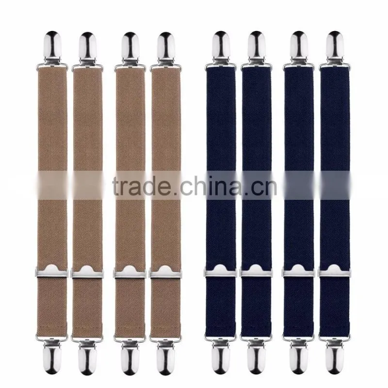 Standard Straight Shirt Stays with Locking Clamps Military Uniform Keep Your Shirt Tucked In With Shirt Stays