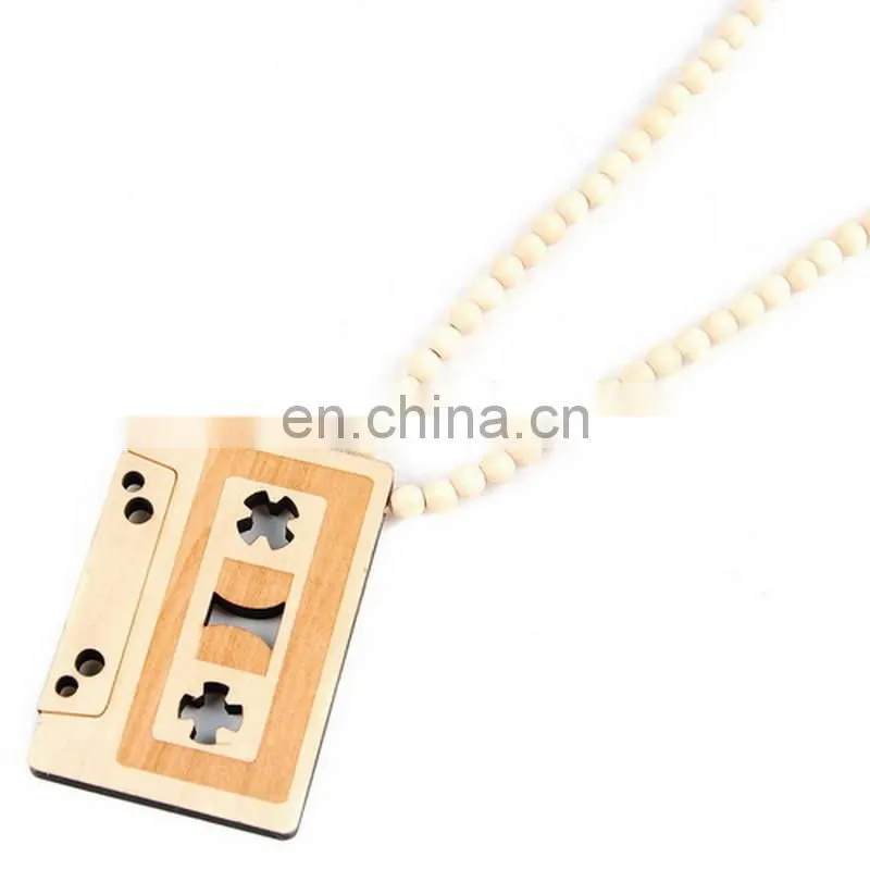 Big Size Hip Hop Customized Good Wood Cassette Tape Earring