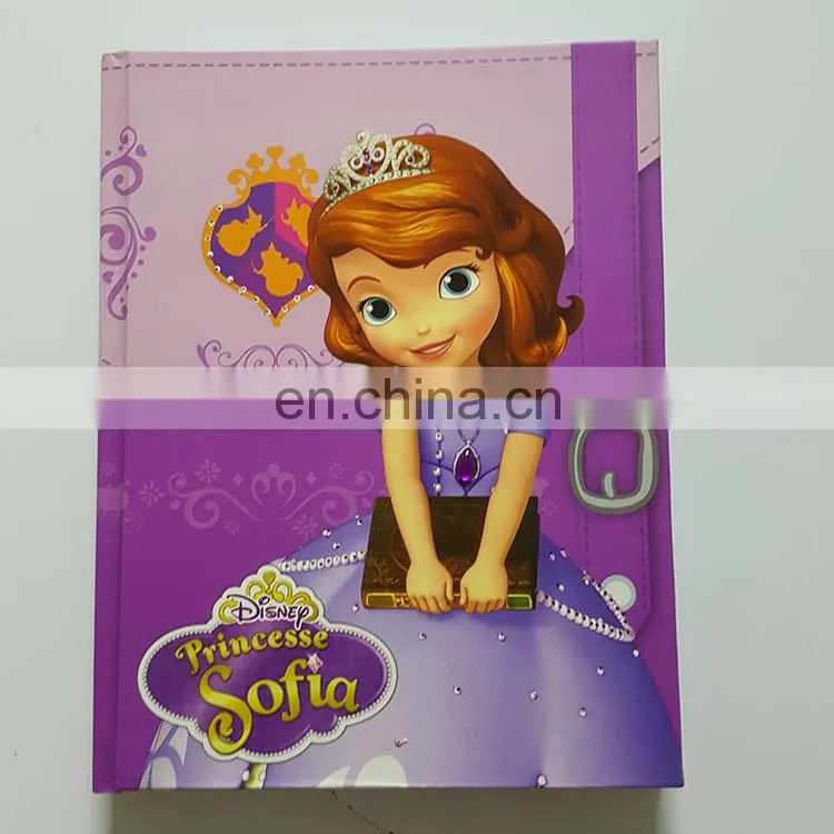 Shenzhen custom size a5 light up diary notebook with push botton